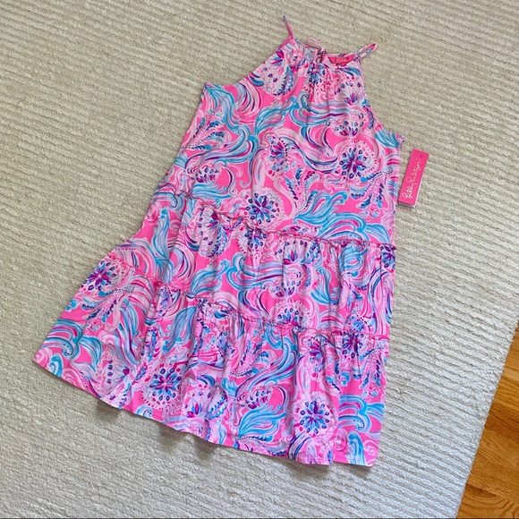 NWT Lilly Pulitzer Evelyn dress in Prosecco Pink Don’t be Jelly - Picture 14 of 14